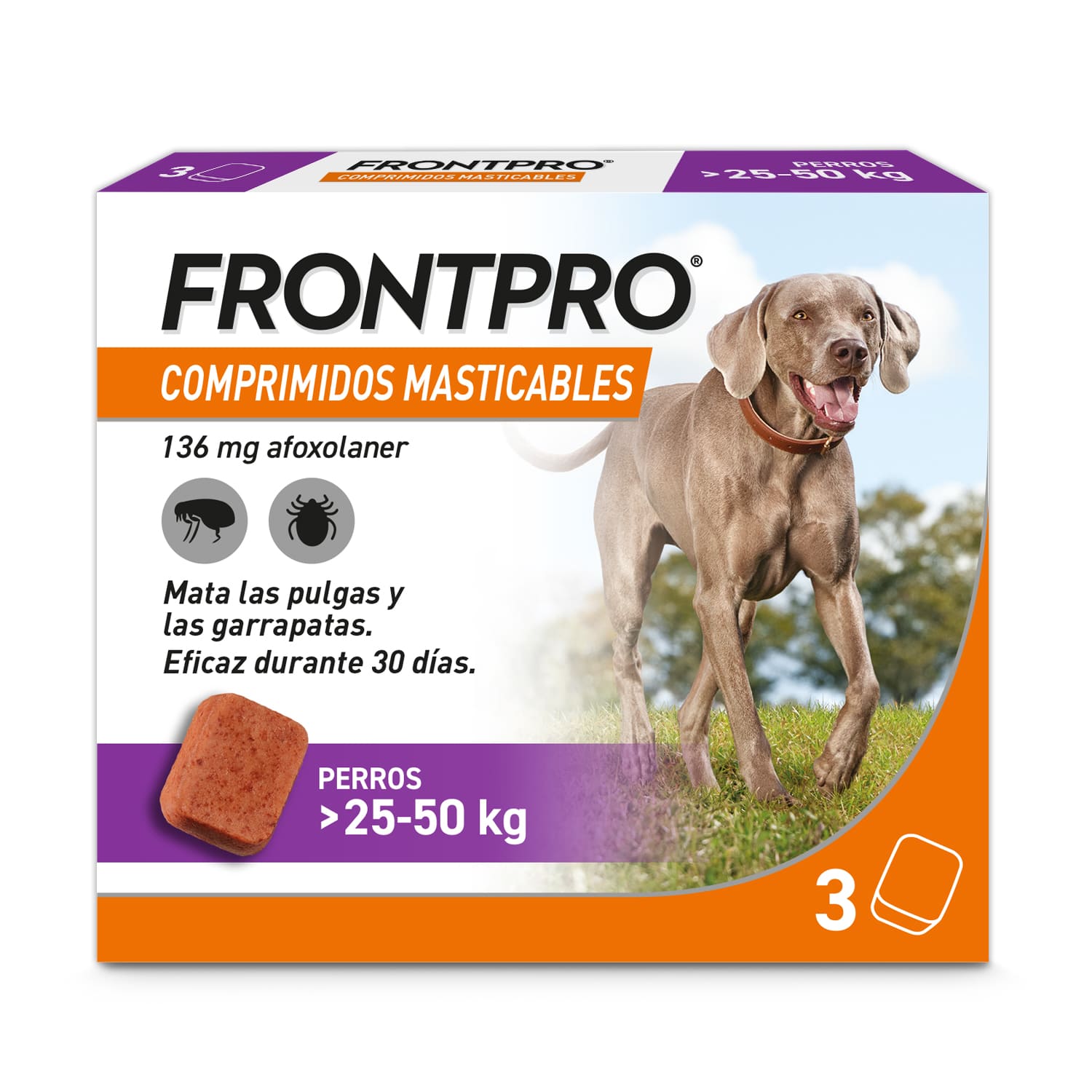 Comprimidos Antiparasitários Mastigáveis para Cães de 25 a 50 kg 3